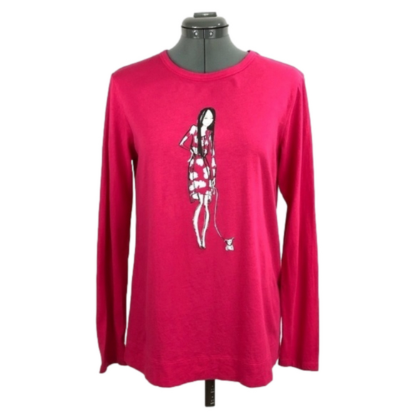 SIMPLY VERA - Vera Wang Silhouette & Dog T-Shirt Size M - Picture 1 of 6